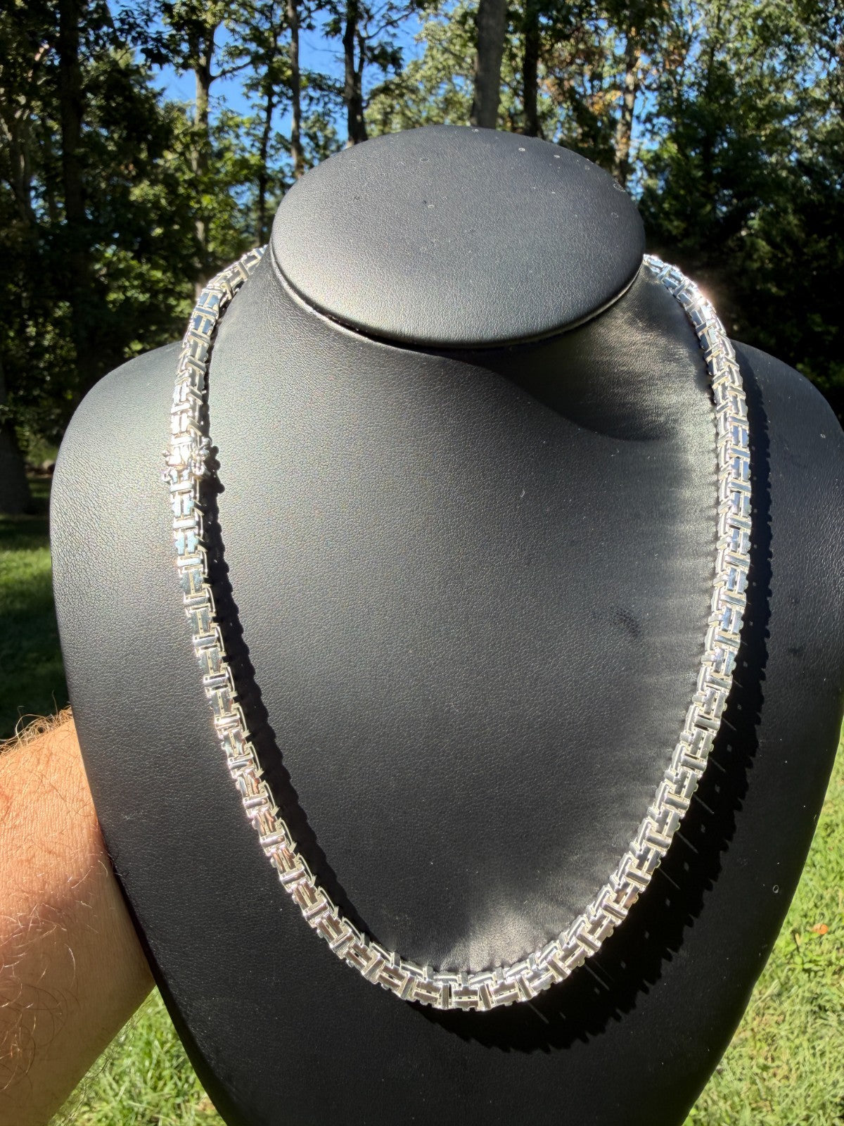 Roman Franco Byzantine Chain Necklace - 925 Sterling Silver - 18"-30" - 5.5mm