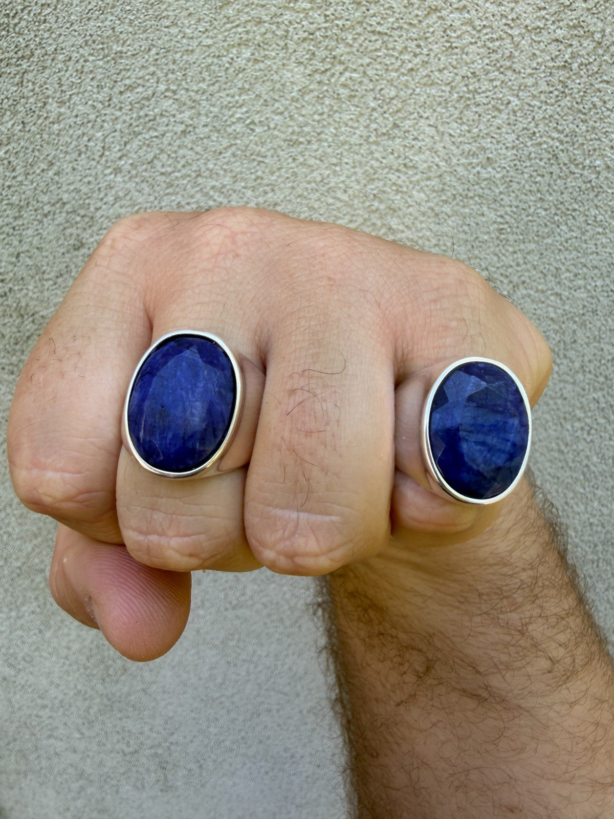 Royal Ocean Ring - 925 Silver - Genuine Blue Sapphire Stone