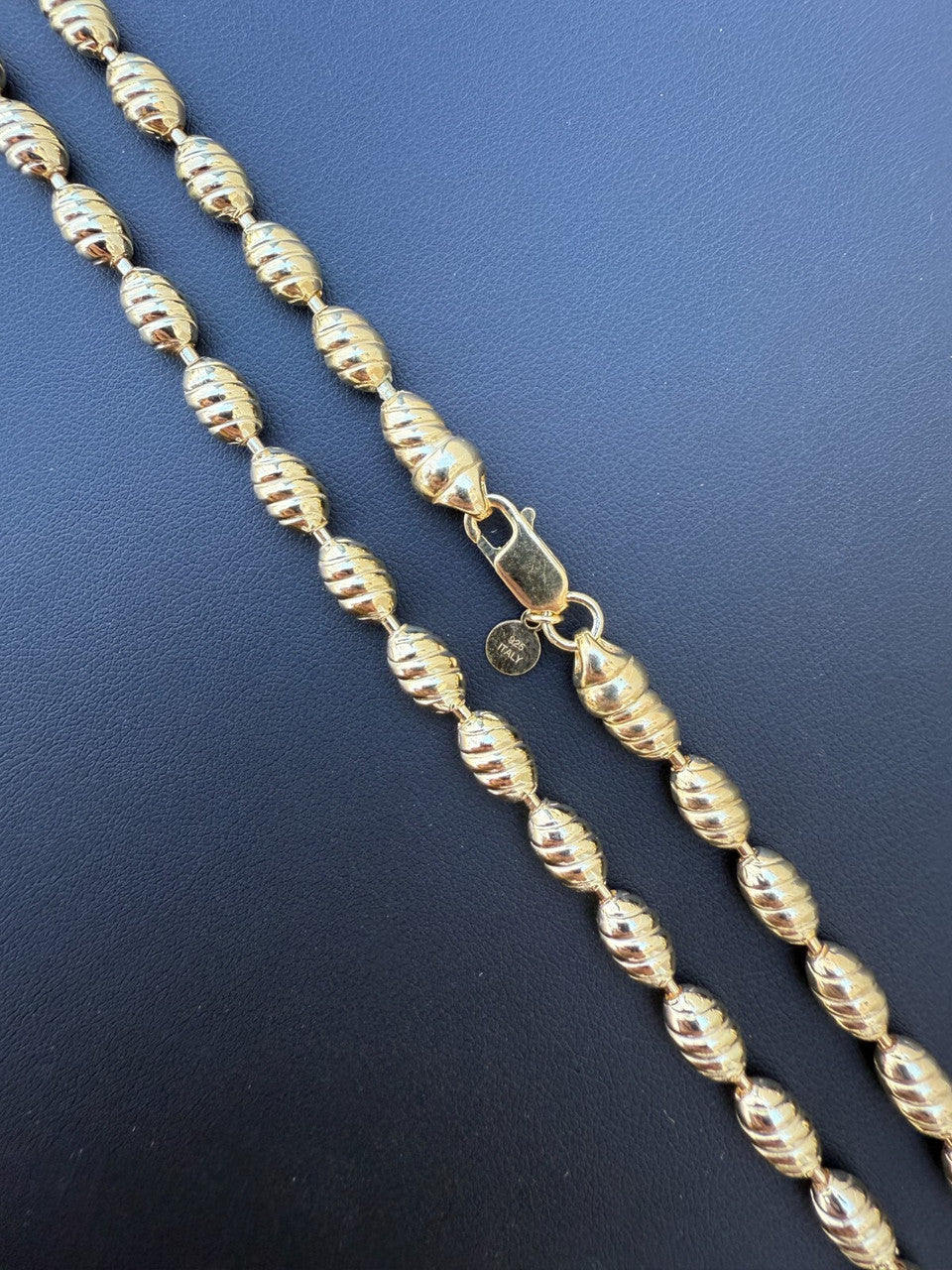 Infinity Rice Link Chain Necklace - 14k Gold Vermeil 925 Sterling Silver - 18"-30" - 6mm