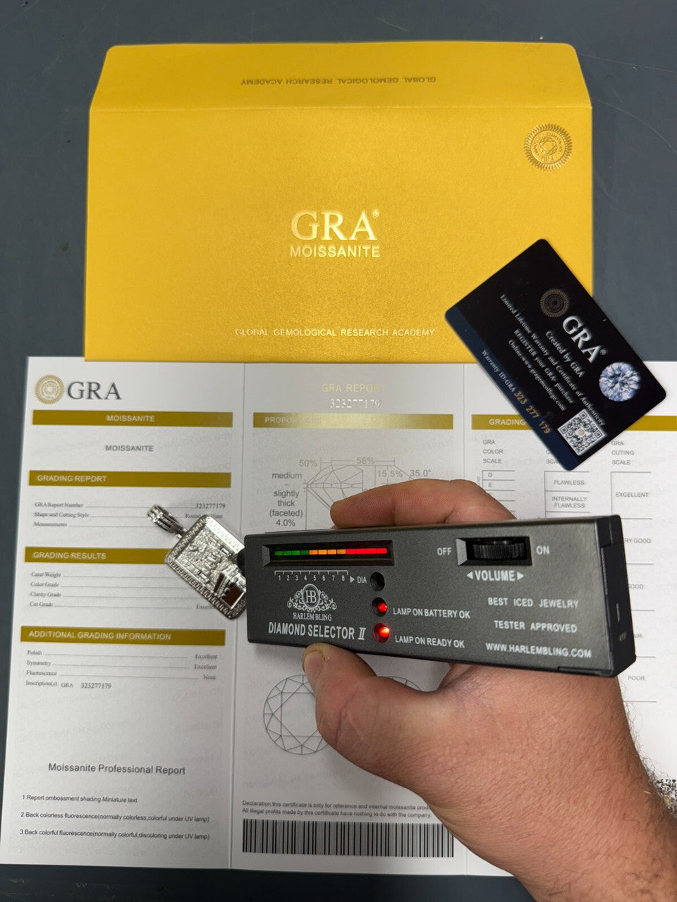 MOISSANITE Holy Kaaba & Allah Pendant - 14k Gold Vermeil or 925 Silver - Medium 2.25"