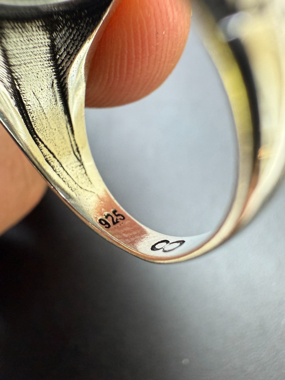 Arabian Nights Ring - 925 Silver Oxidized - Genuine Blue Turquoise Stone