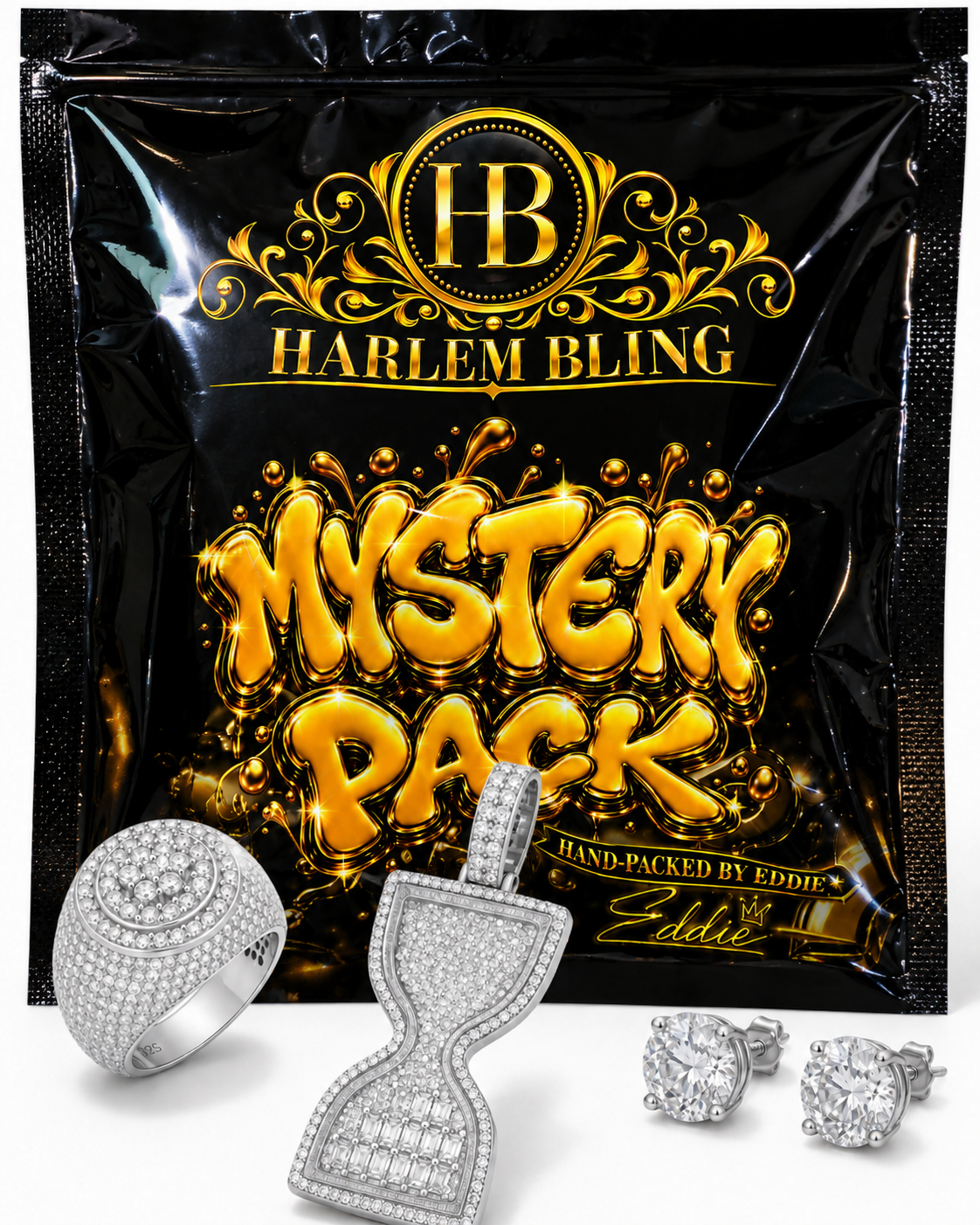 BUNDLE Harlembling Mystery Pack - Earrings + Pendant + Ring