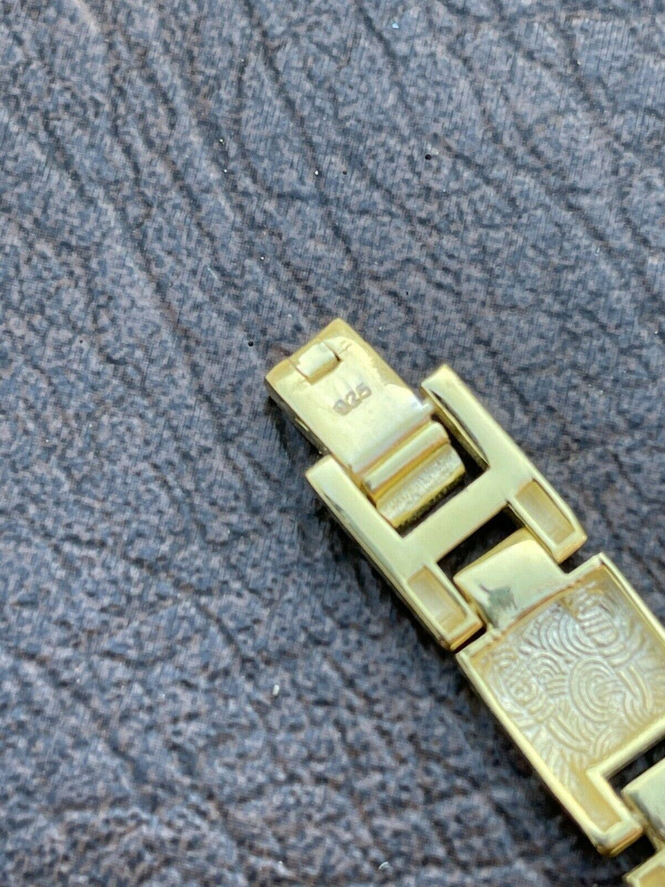 HarlemBling 14k Gold Vermeil 925 Sterling Silver Plain Presidential Link Hip Hop Bracelet