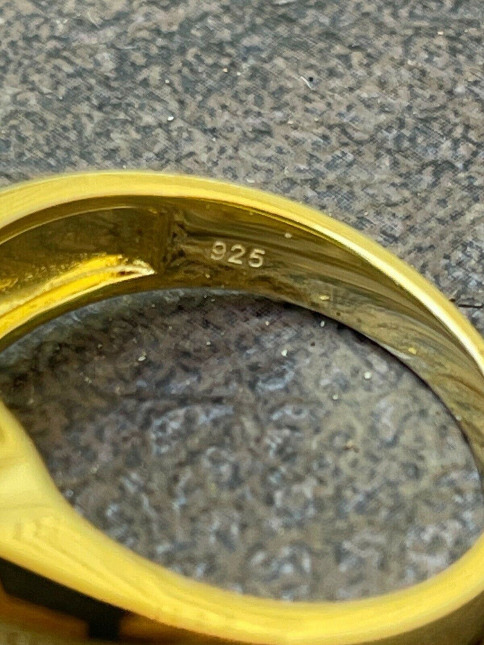 HarlemBling 14k Gold Vermeil Real 925 Silver Ring Iced Baguette Diamond Hip Hop Size 6-13