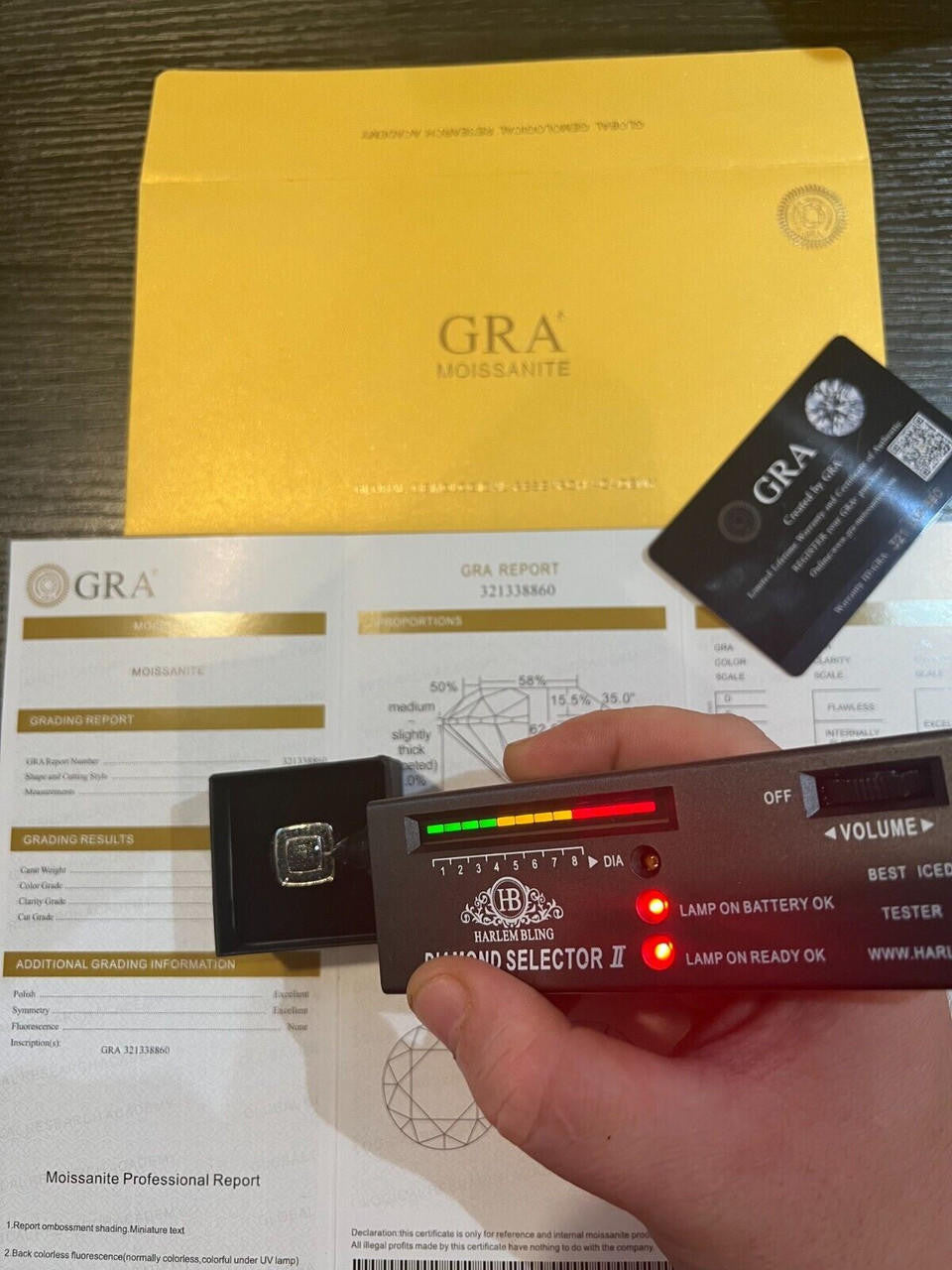 HarlemBling Black MOISSANITE Mens Real Solid 925 Sterling Silver Ring Pass Diamond Tester