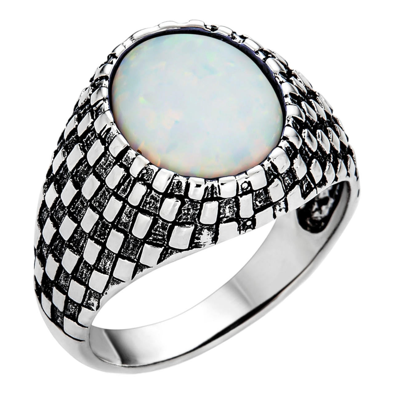 Opal ring, opal, signet ring, traxnyc, fire opal, mens opal ring