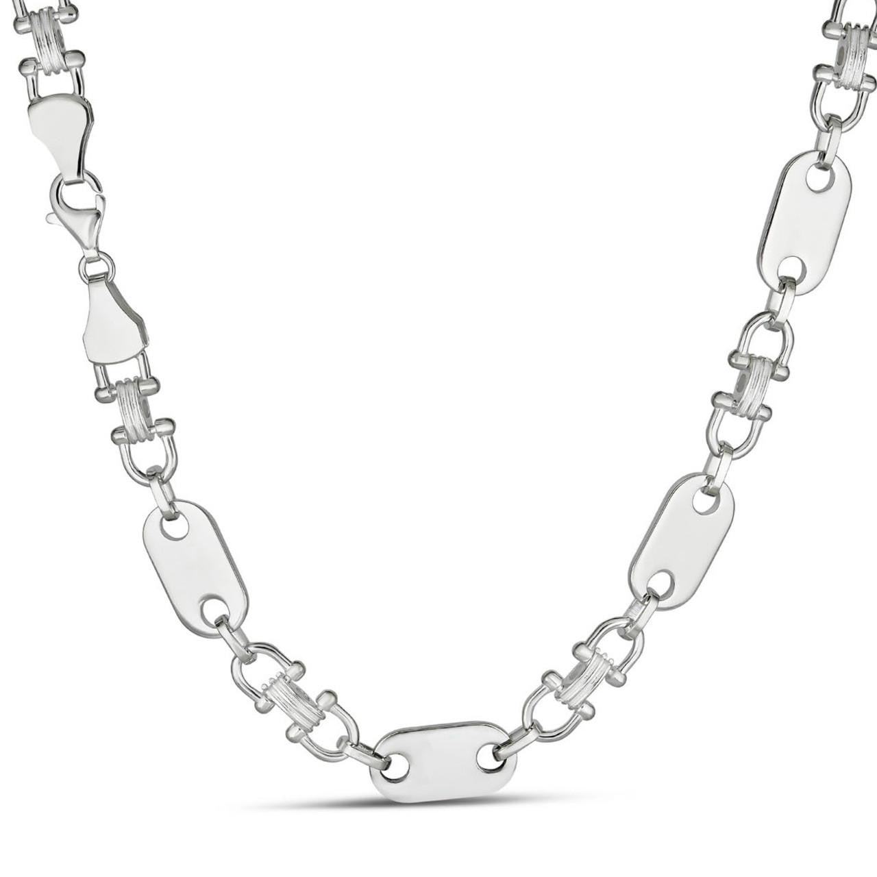 10mm Real 925 Sterling Silver Custom Mariner Ferragamo Link Chain