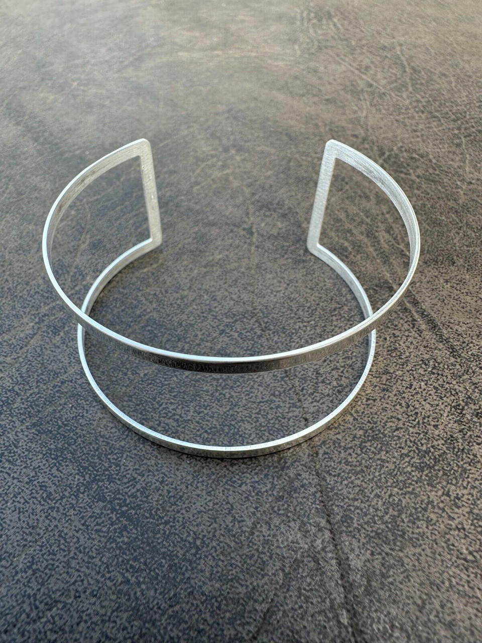 HarlemBling Italy Solid 925 Sterling Silver Plain 1.5" Wide Classic Cuff Bangle Bracelet