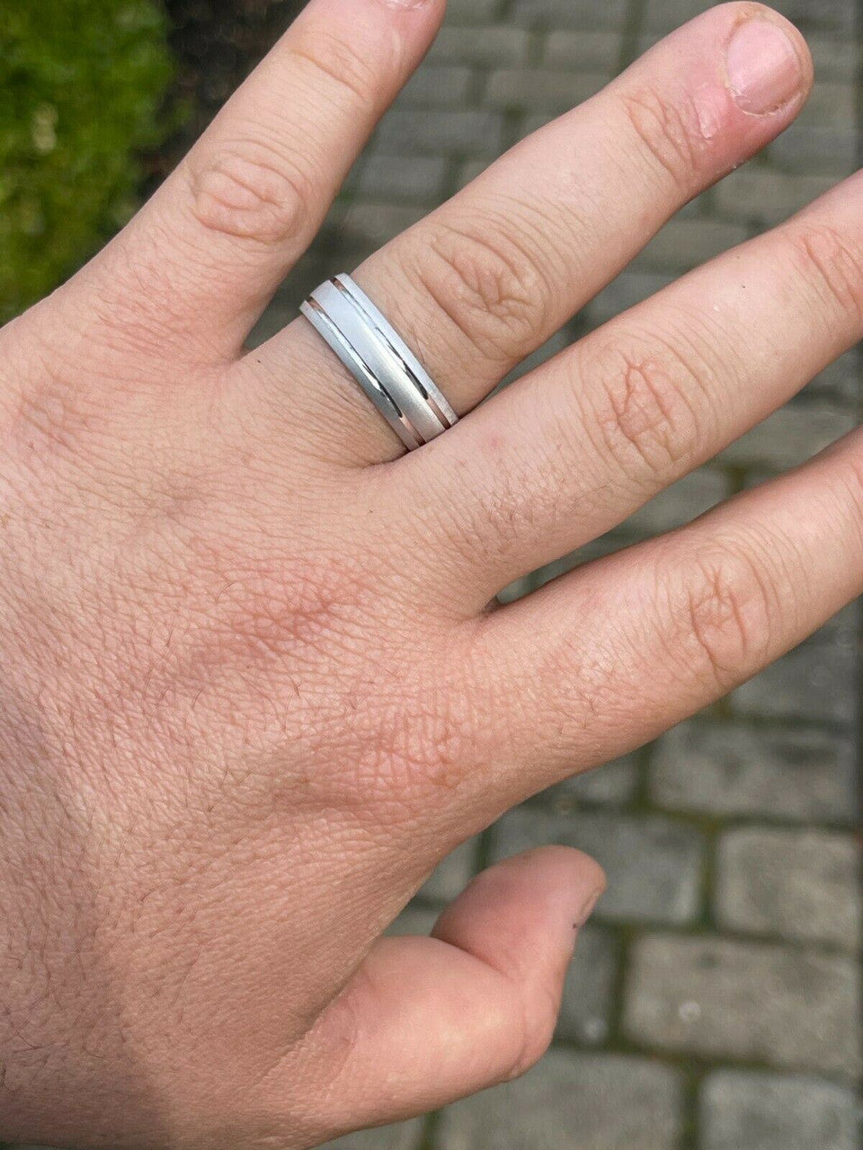 HarlemBling Mens Ladies Solid 925 Sterling Brush Silver Plain Wedding Band Ring Sizes 5-13