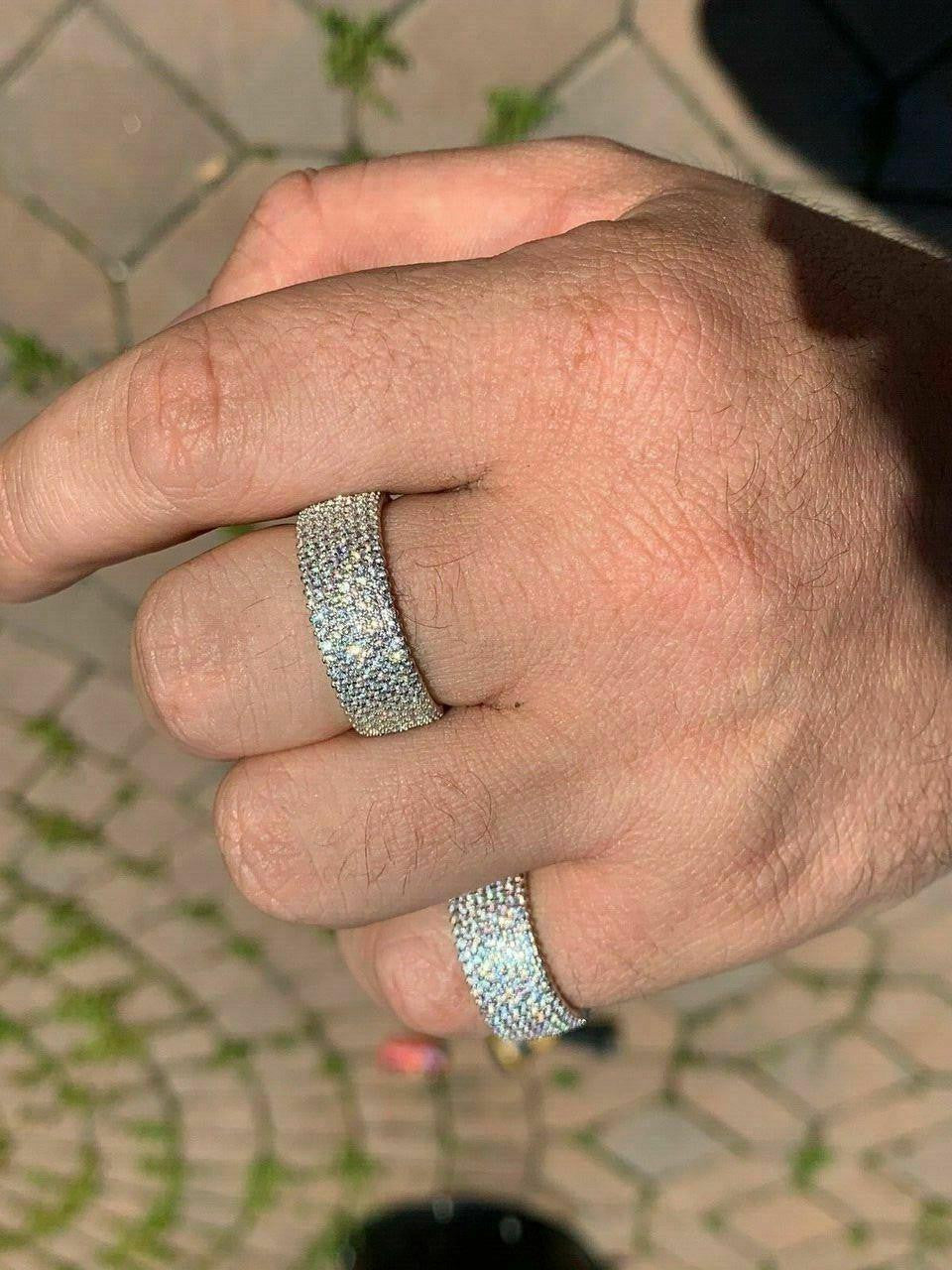 HarlemBling Micropave Eternity Bling Ring - 925 Silver - CZ Stones