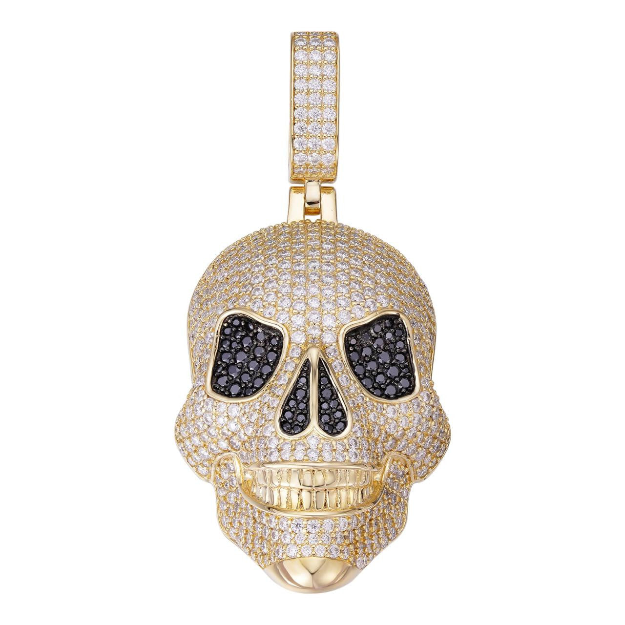 MOISSANITE Skull Iced Fully 3D Hip Hop Pendant Necklace 14k  2021 New Iced Out Bling Pirate Skull Pendant Luxury Hip Hop Jewelry main image 0