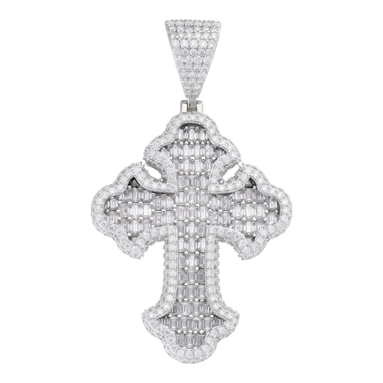 Moissanite Gothic Cross Necklace - Tupac Cross Pendant – Harlembling