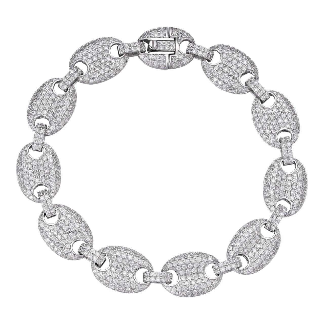 ICED Moissanite Gucci Link Bracelet 12mm Hip Hop 925 Silver Pass