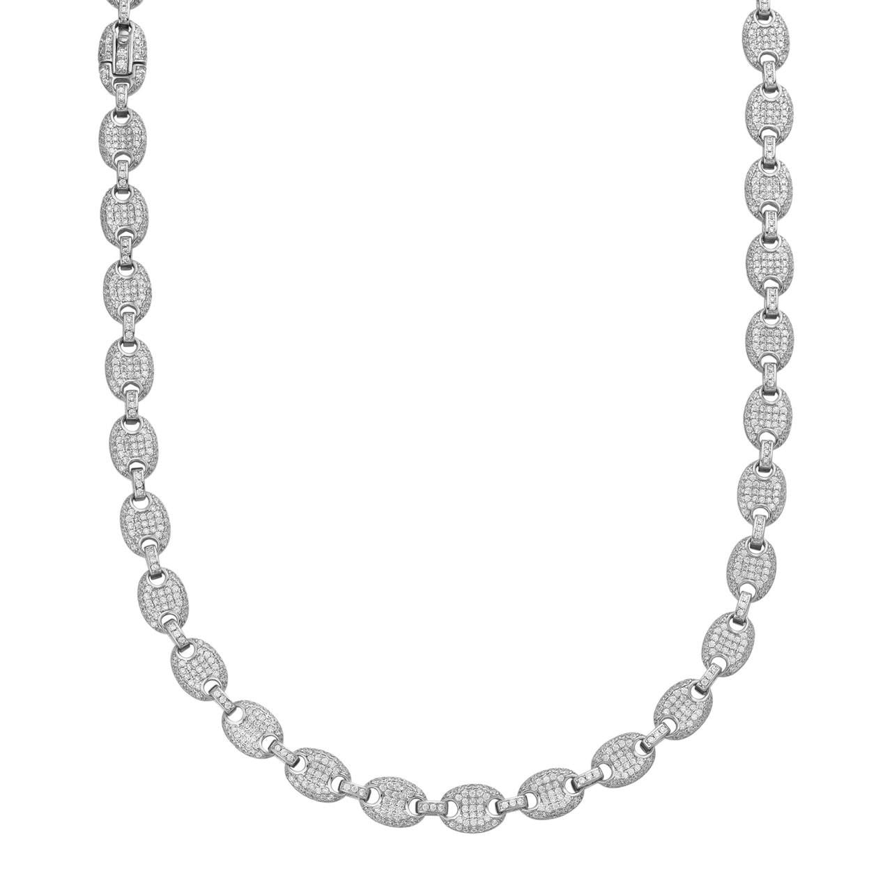 Puff Gucci Link Chain Out ICED Moissanite Pass Diamond Test 925