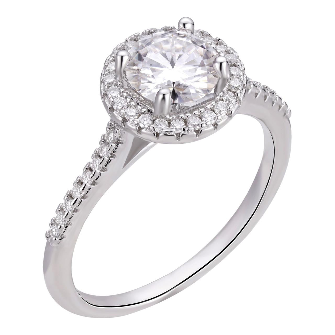 Real 1.2ct Moissanite Engagement Promise Ring Passes Diamond  display picture 1