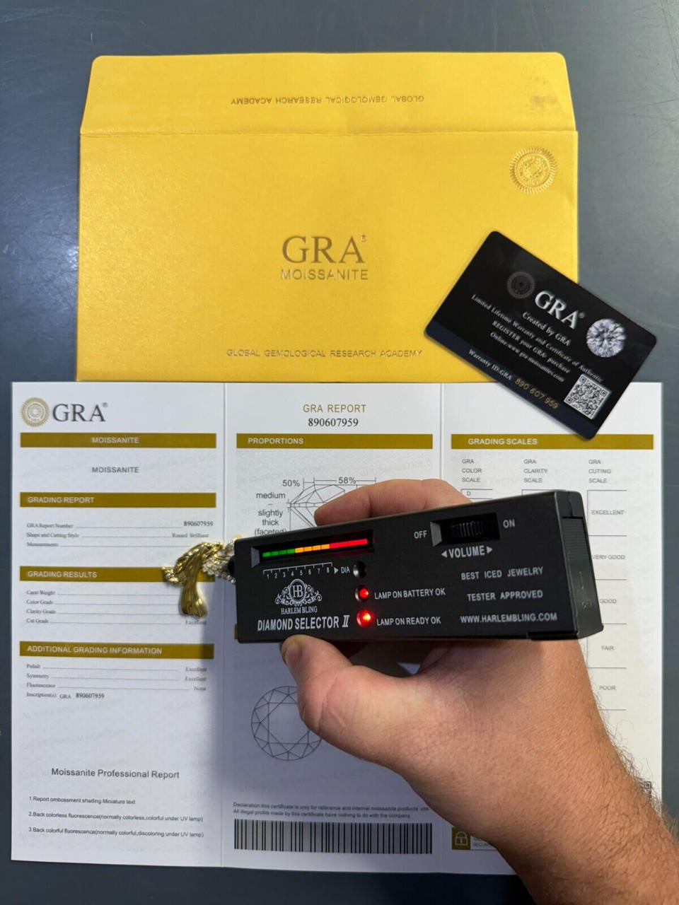 HarlemBling Moissanite Guardian Angel Pendant Real 14k Gold & 925 Silver Iced Necklace