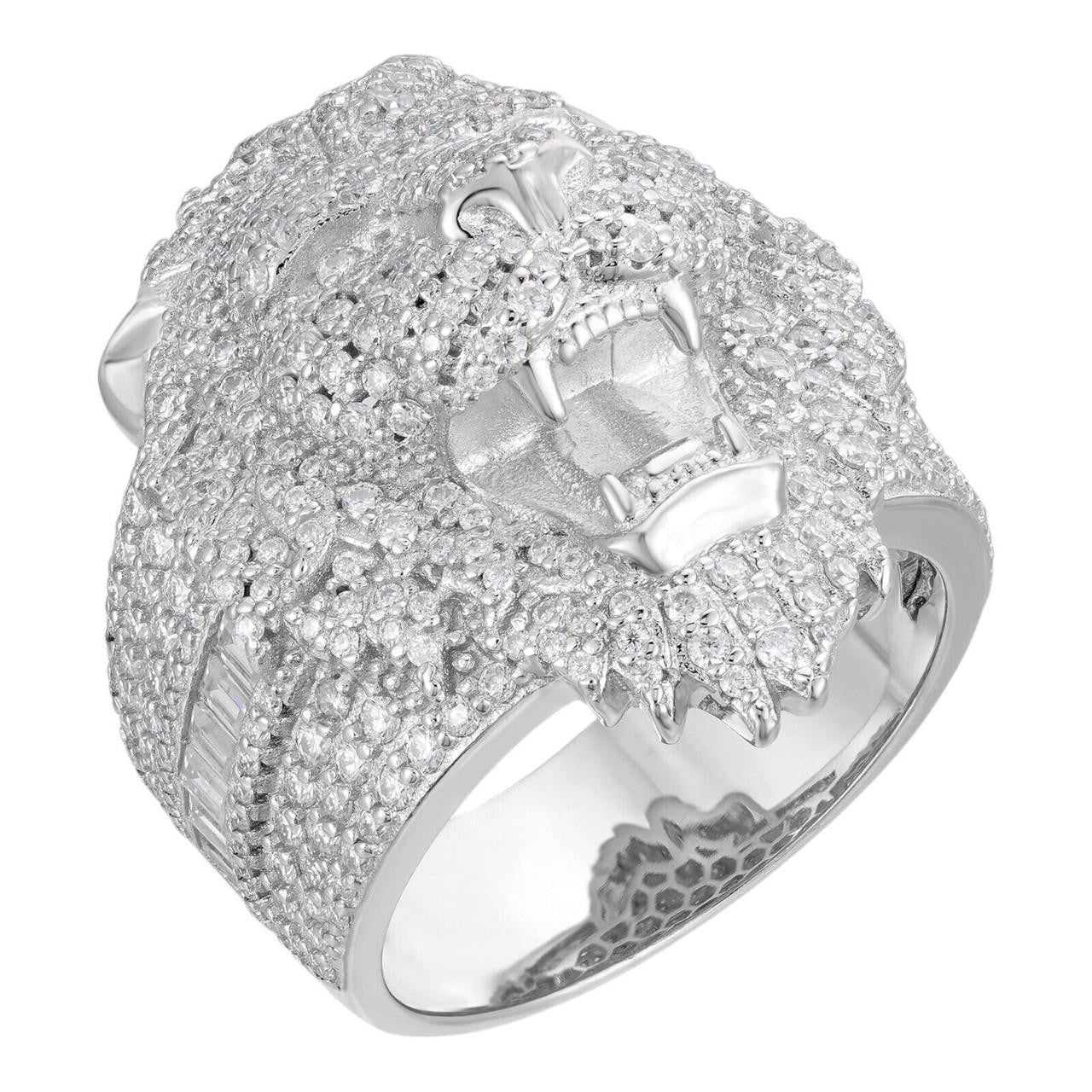 MOISSANITE Lion Hip Hop Ring - 925 Silver – Harlembling