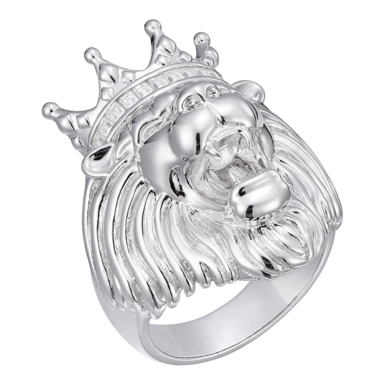 MOISSANITE Rasta King Lion Head Ring - 925 Silver – Harlembling
