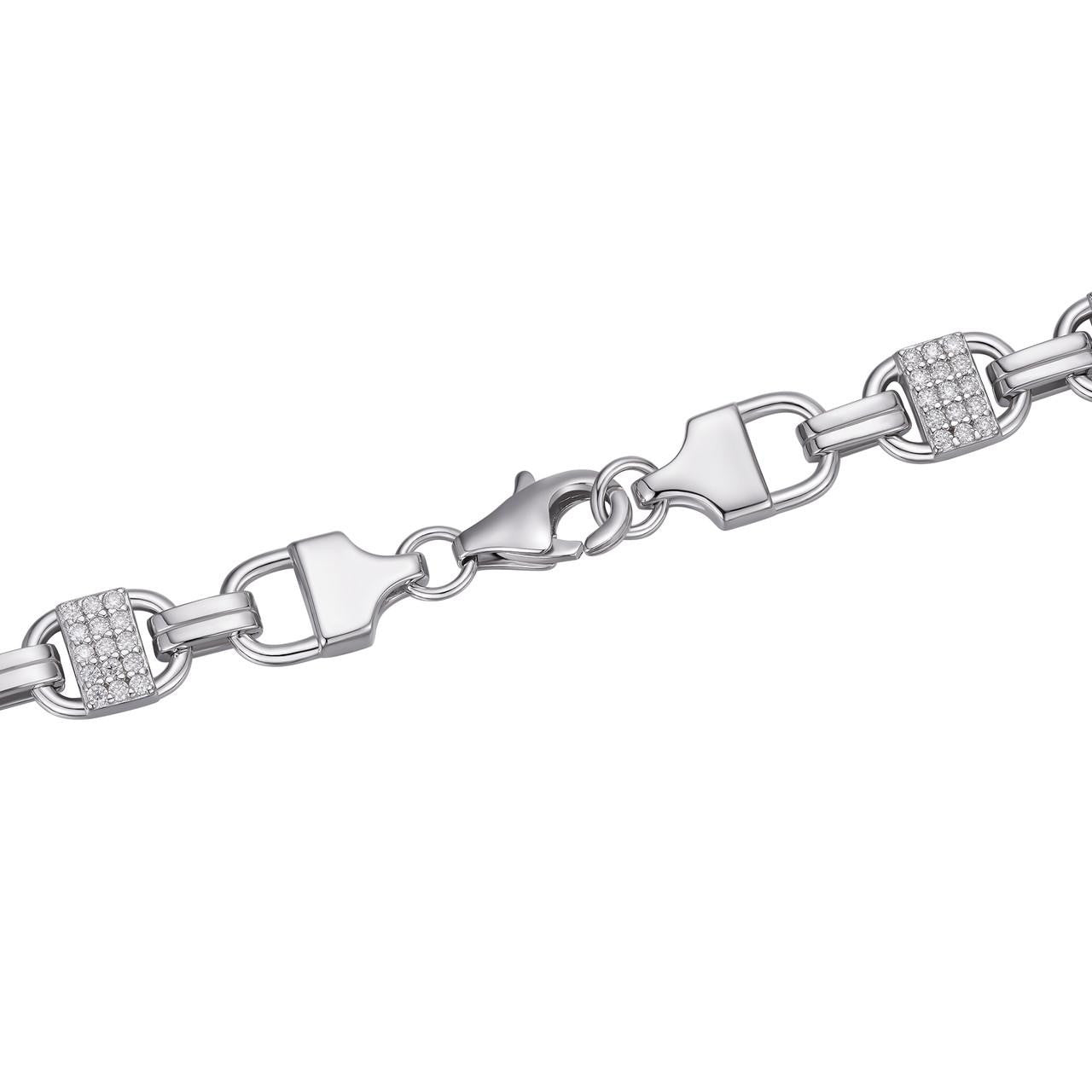 HarlemBling MOISSANITE Valentino Mariner Chain Necklace Iced Out - 925 Silver - 10mm - 16-28"