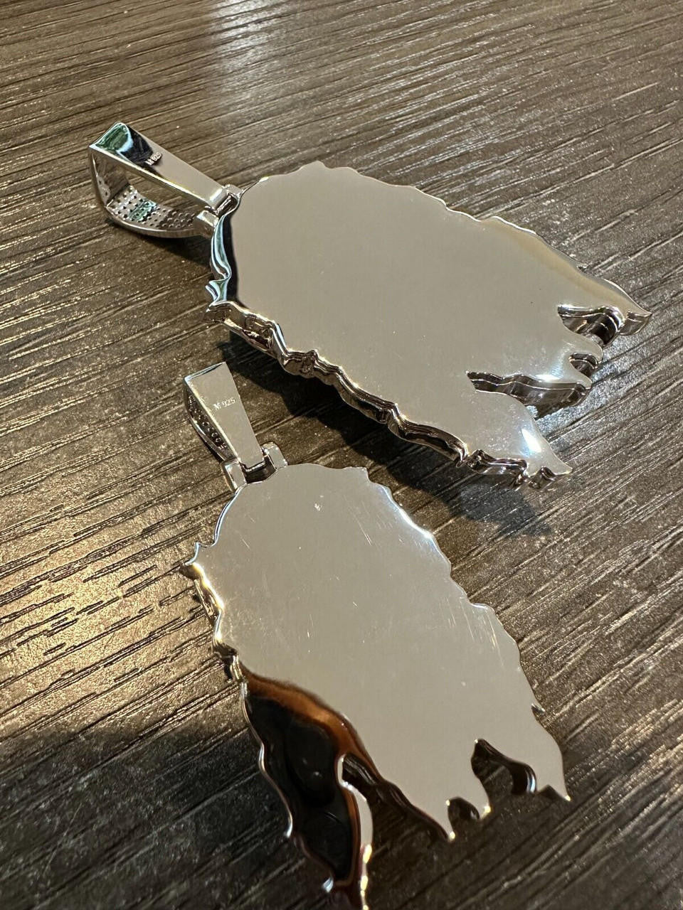 HarlemBling Real 925 Sterling Silver Iced Hip Hop Jesus Piece Pendant Necklace Solid Back