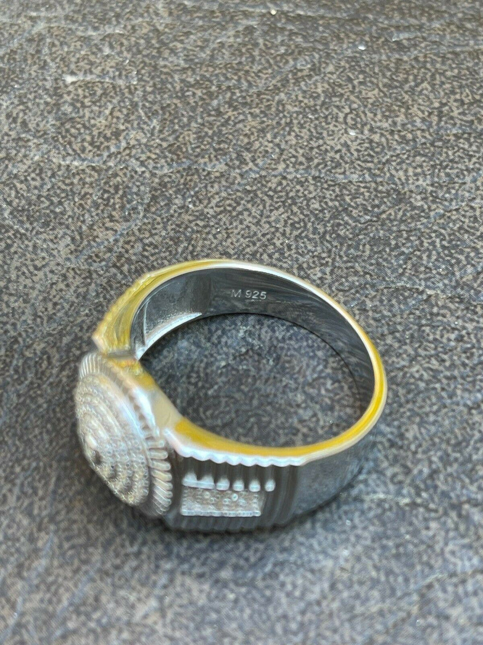 HarlemBling Solid 925 Silver Hip Hop Iced Moissanite Pinky Ring REAL Stone Pass Diamond Test