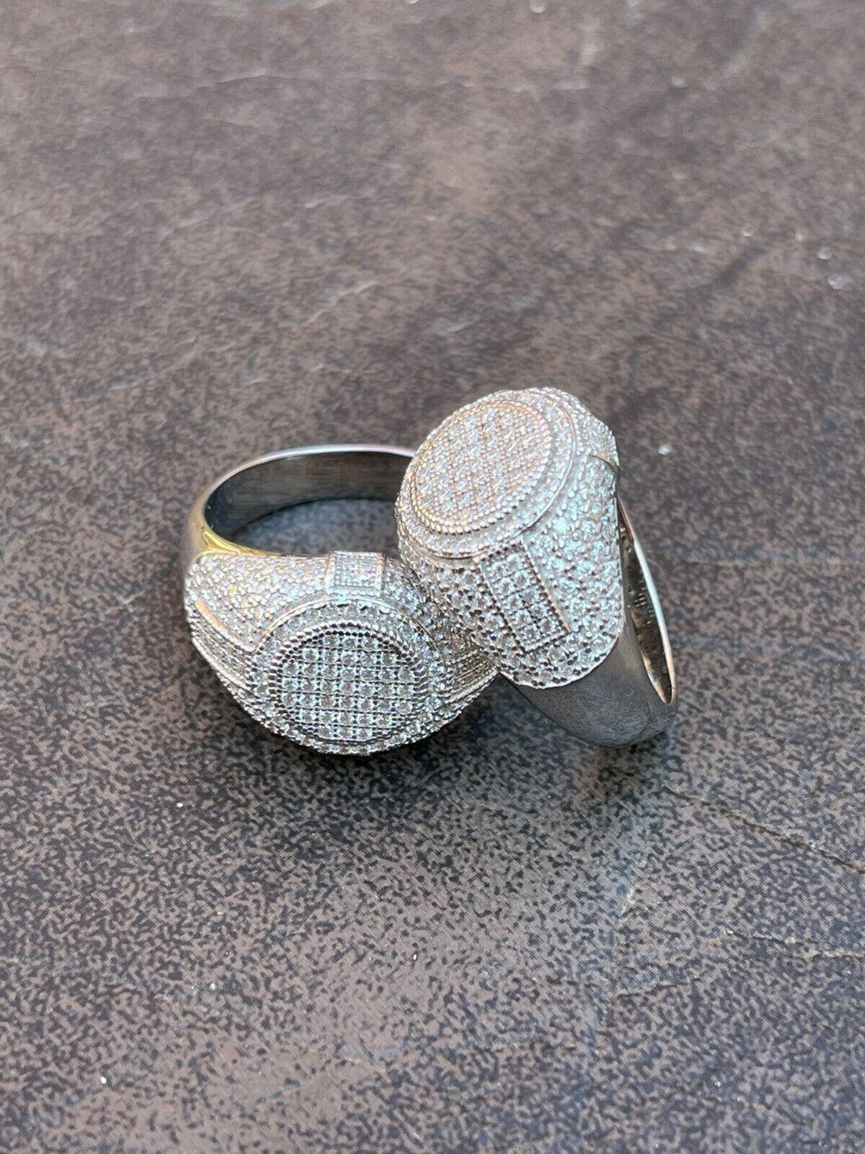 HarlemBling Solid 925 Silver Iced Hip Hop Pinky Ring REAL MOISSANITE Stone Pass Diamond Test