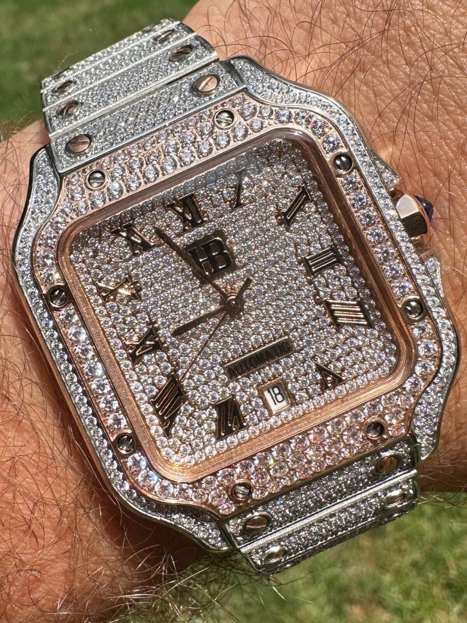 14k Rose Gold Plated & Stainless Steel Two Tone Real Mens  display picture 3
