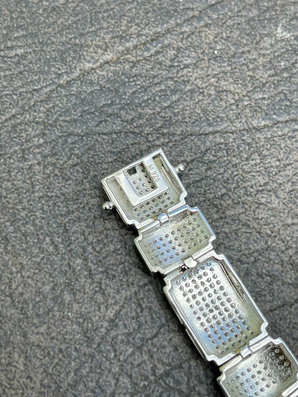 Italiano Silver, Inc Mens Custom Link Bracelet Real 925 Silver Iced MOISSANITE Pass Diamond Tester