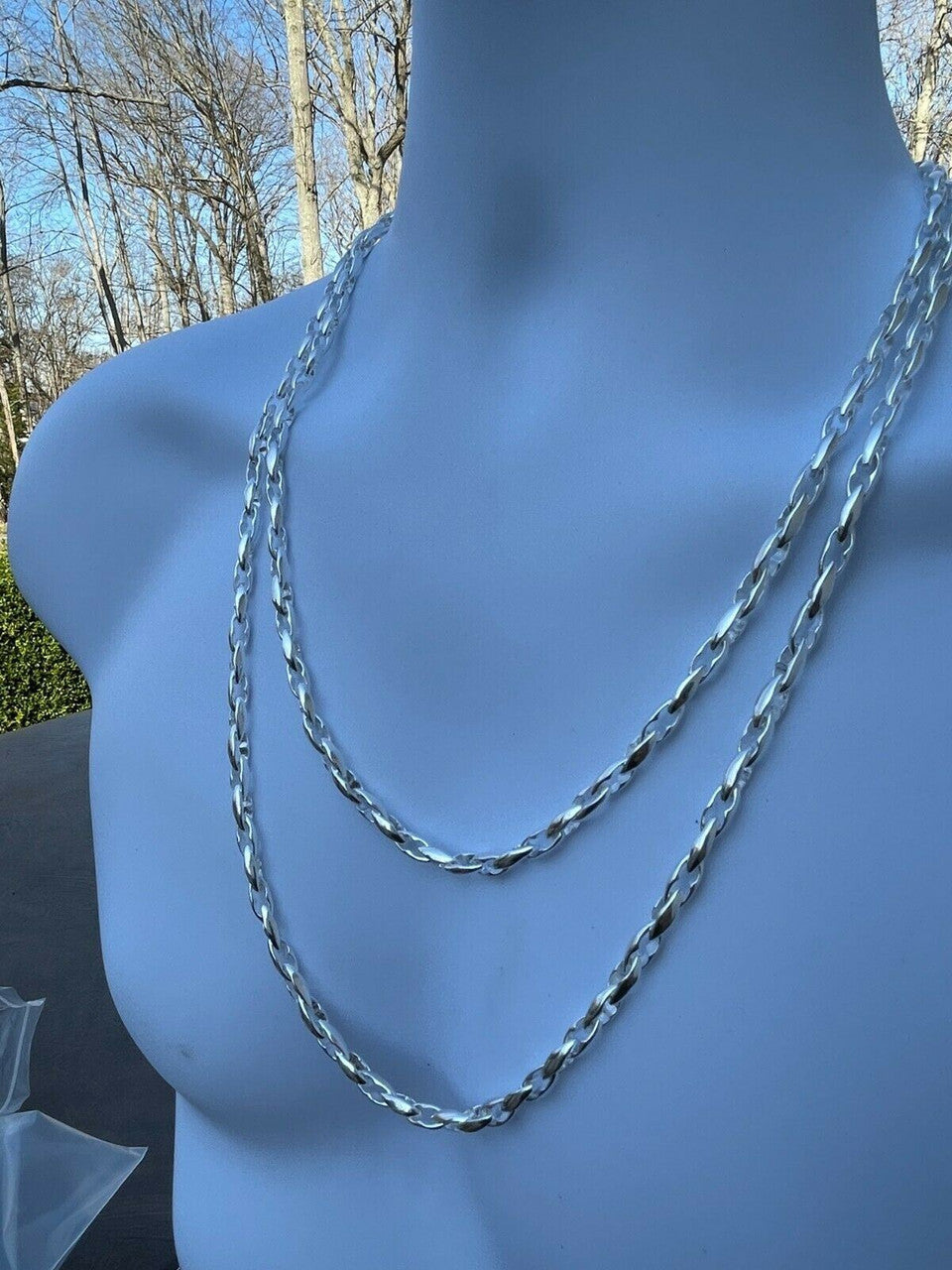 Mens 925 Sterling Silver 5mm Custom Anchor Rolo Link Chain Necklace Or Bracelet