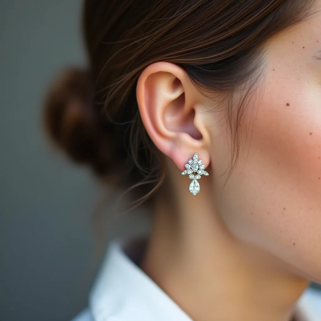 Moissanite Pushback Stud Earrings - Moissanite Pushback Stud Earrings Sparkle That Stays