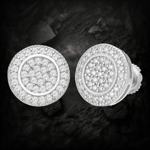 iced out moissanite earrings