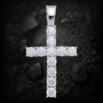 iced out moissanite cross
