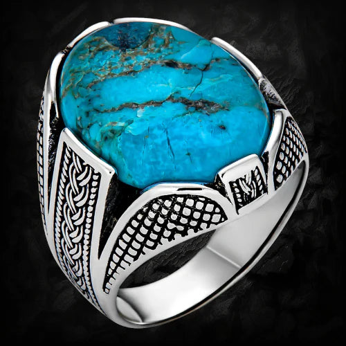 mens turquoise ring
