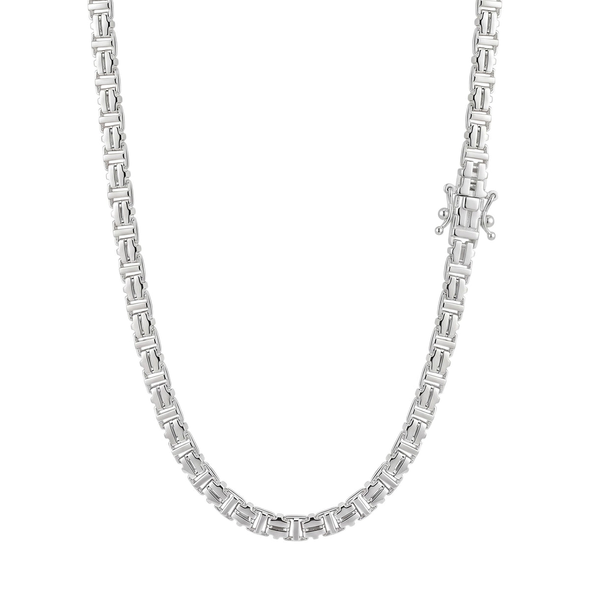 Roman Franco Byzantine Chain Necklace - 925 Sterling Silver - 18"-30" - 5.5mm