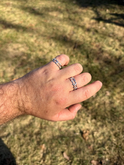 MOISSANITE Crown Of Thorns Eternity Band Ring - 925 Silver