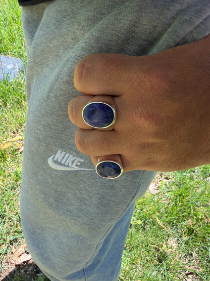 Royal Ocean Ring - 925 Silver - Genuine Blue Sapphire Stone