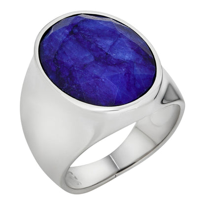 Royal Ocean Ring - 925 Silver - Genuine Blue Sapphire Stone