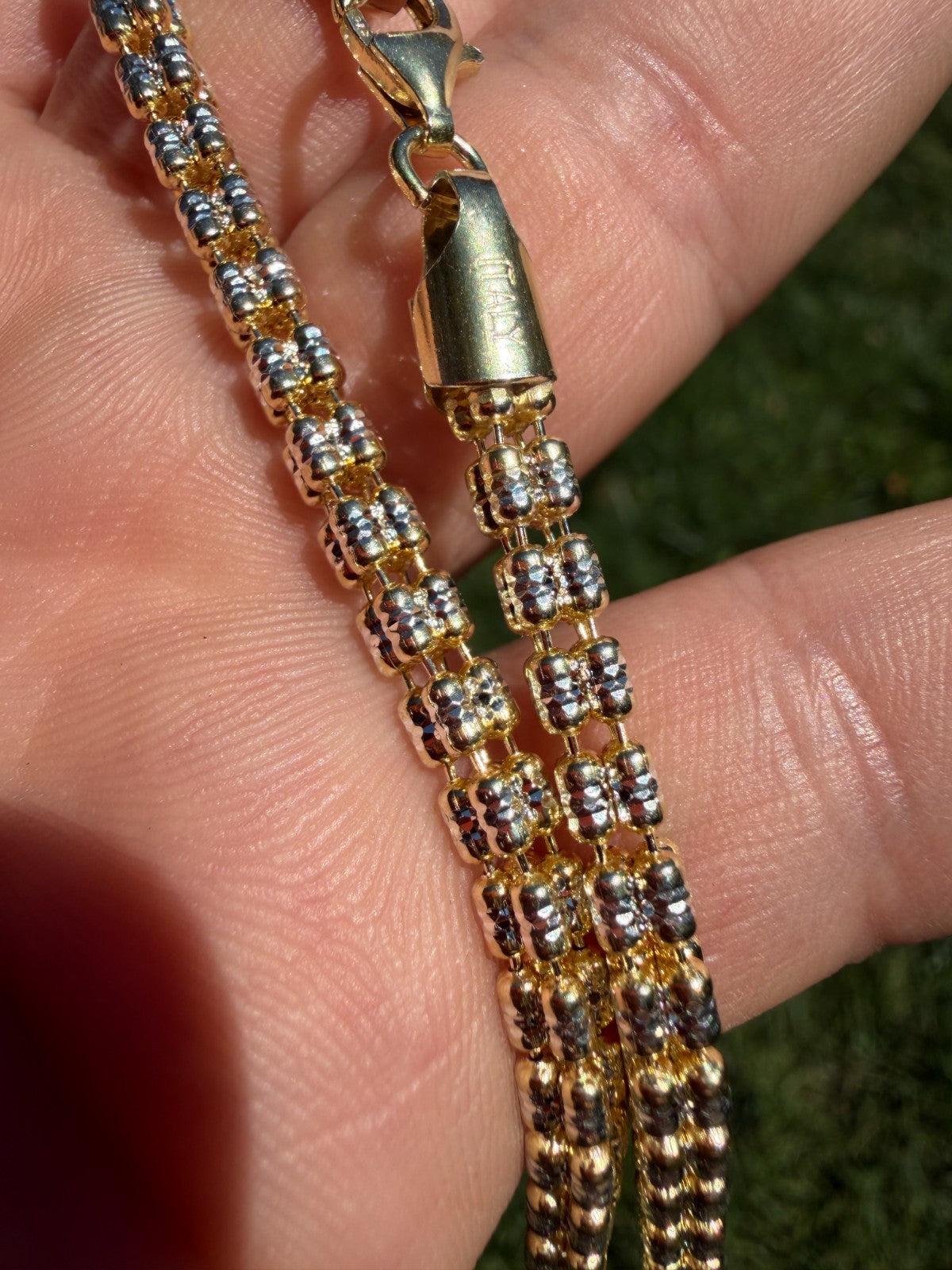 Ice Link Chain Necklace - 14k Gold Vermeil 925 Sterling Silver - 16"-30" - 4mm-5mm