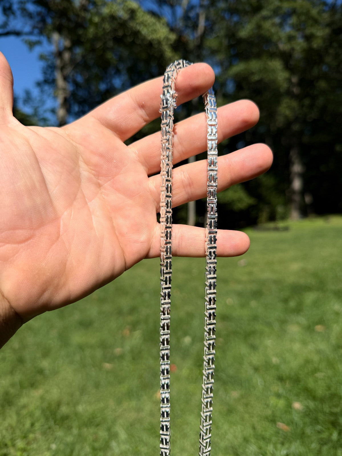 Roman Franco Byzantine Chain Necklace - 925 Sterling Silver - 18"-30" - 5.5mm