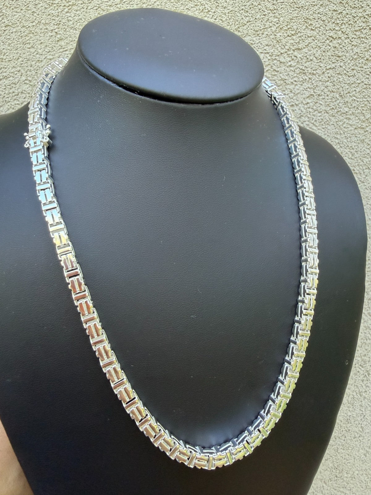 Roman Franco Byzantine Chain Necklace - 925 Sterling Silver - 18"-30" - 5.5mm