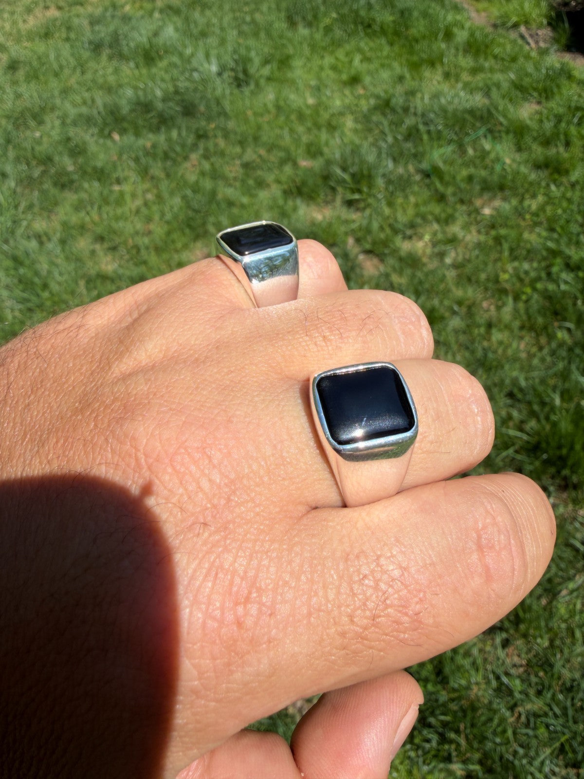 Midnight Don Ring - 925 Silver - Genuine Black Onyx Stone