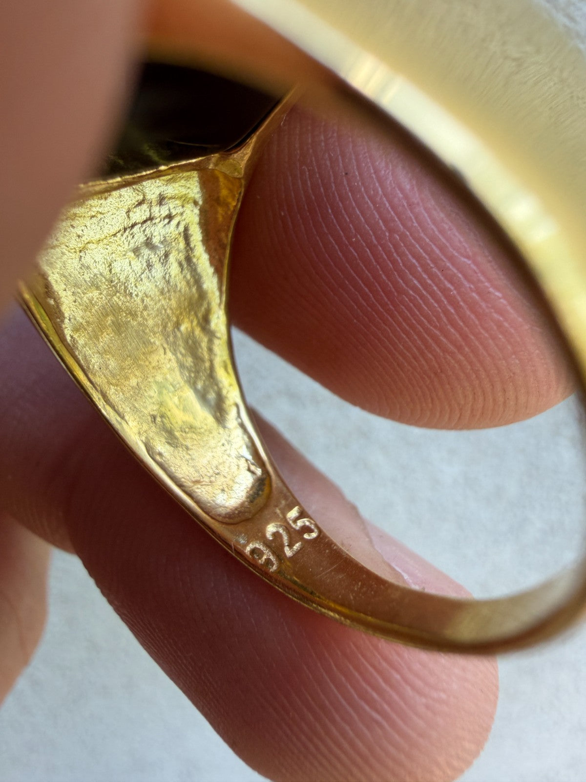 Midnight Don Ring - 14k Gold Vermeil 925 Silver - Genuine Black Onyx Stone