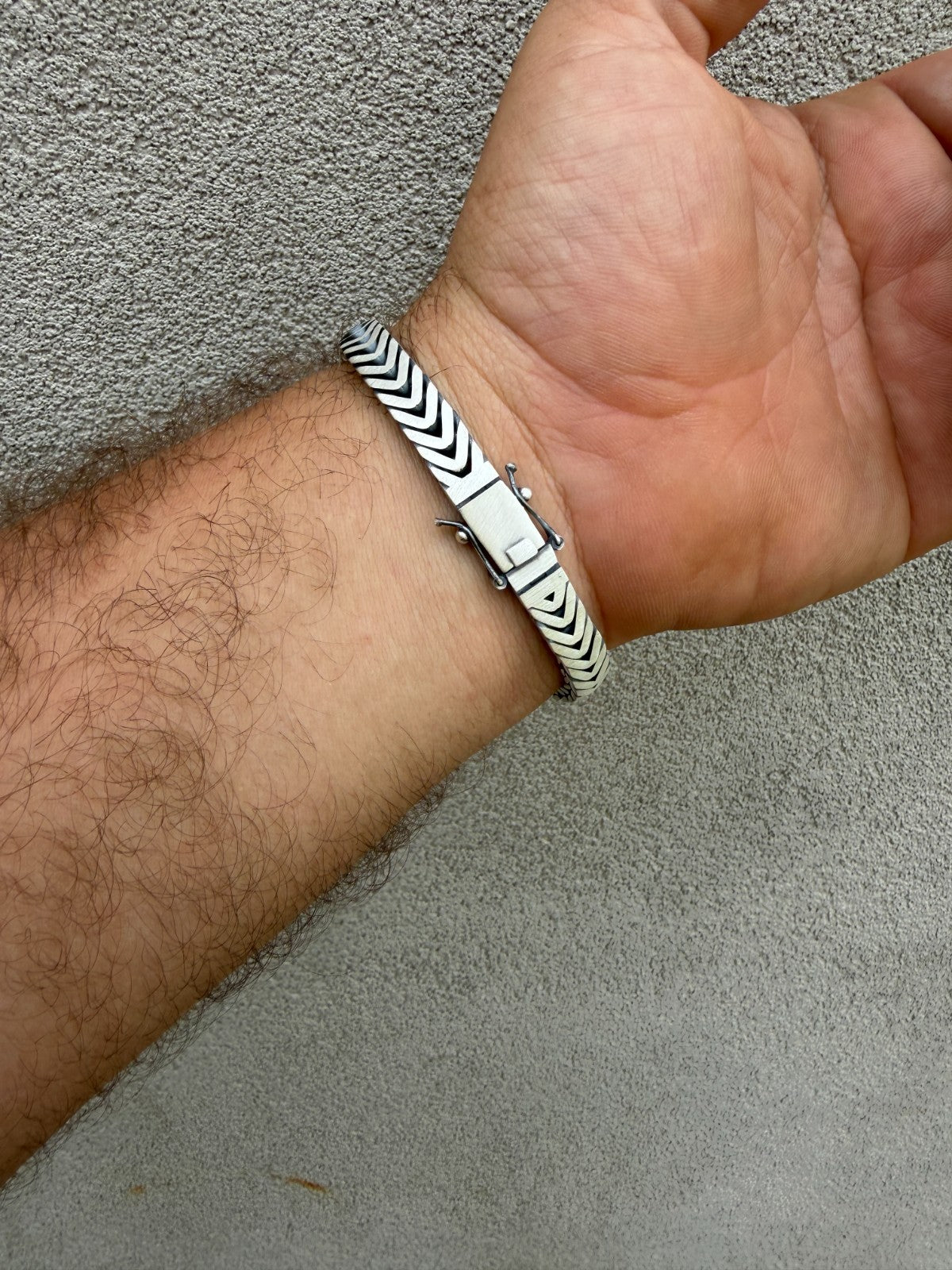 Custom 3 Link Miami Cuban Python Bracelet - Oxidized 925 Sterling Silver - 8.5" - 12mm