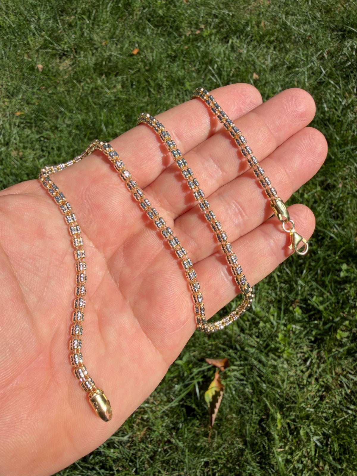 Ice Link Chain Necklace - 14k Gold Vermeil 925 Sterling Silver - 16"-30" - 4mm-5mm