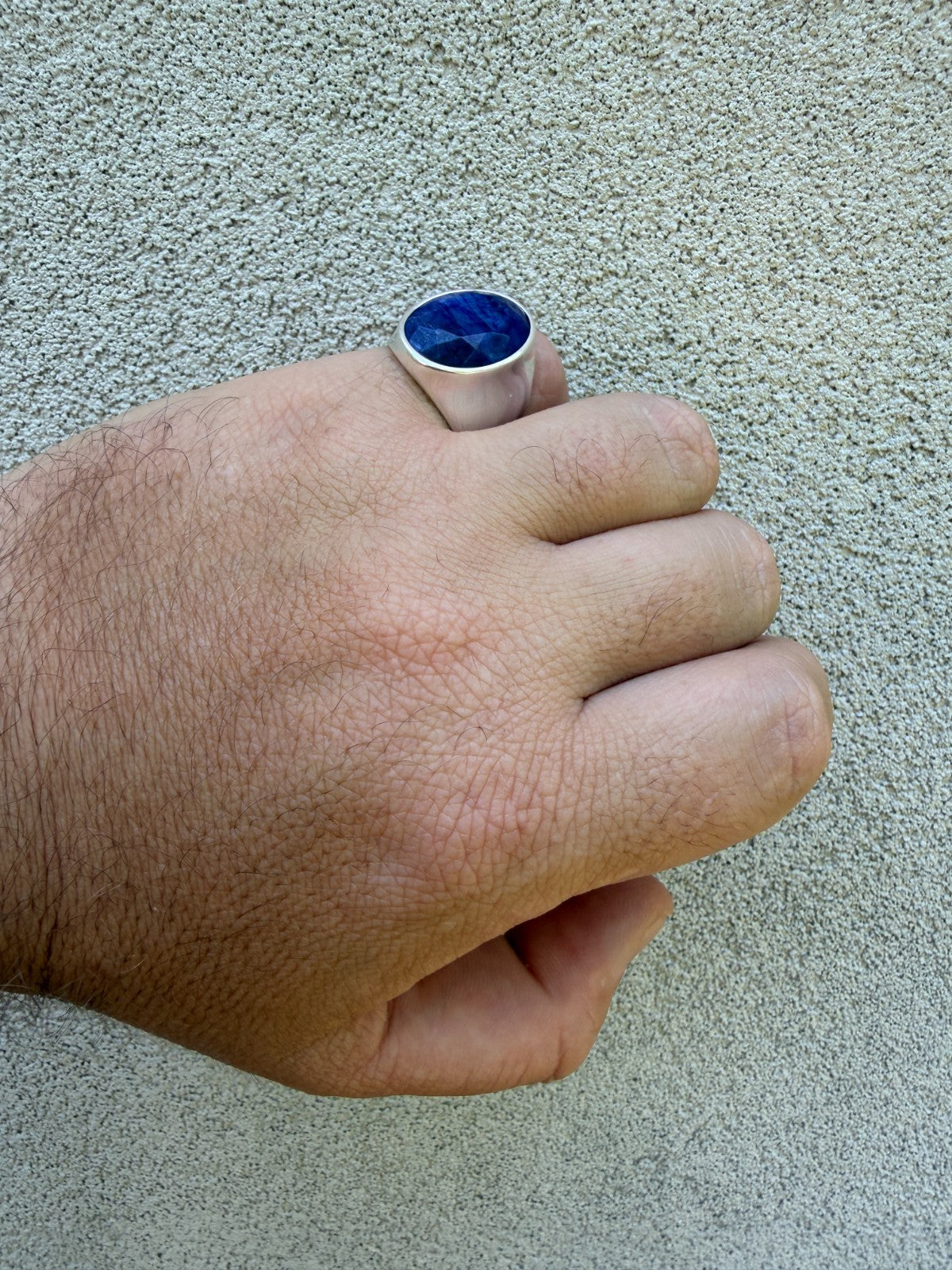 Royal Ocean Ring - 925 Silver - Genuine Blue Sapphire Stone