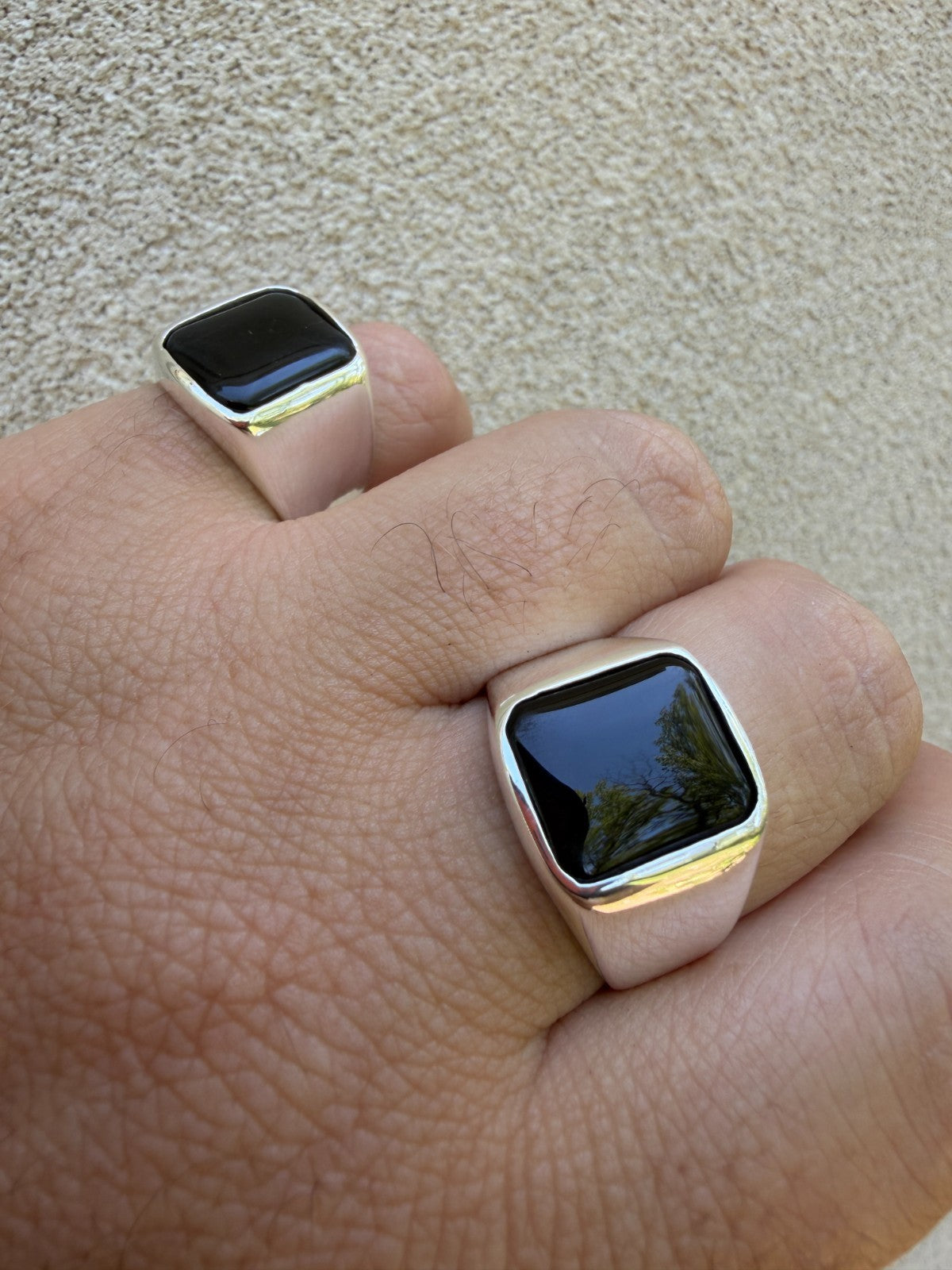 Midnight Don Ring - 925 Silver - Genuine Black Onyx Stone