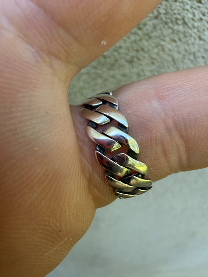 Havana Cuban Ring - 925 Silver - Lab Aquamarine Stone