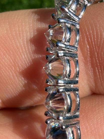 MOISSANITE Upside Down Set Reverse Set Tennis Bracelet Iced Out - 925 Silver - 5mm - 6-9"