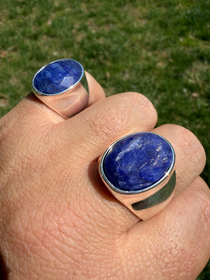 Royal Ocean Ring - 925 Silver - Genuine Blue Sapphire Stone