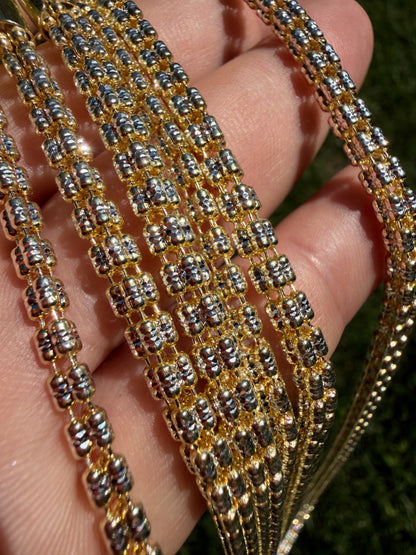 Ice Link Chain Necklace - 14k Gold Vermeil 925 Sterling Silver - 16"-30" - 4mm-5mm